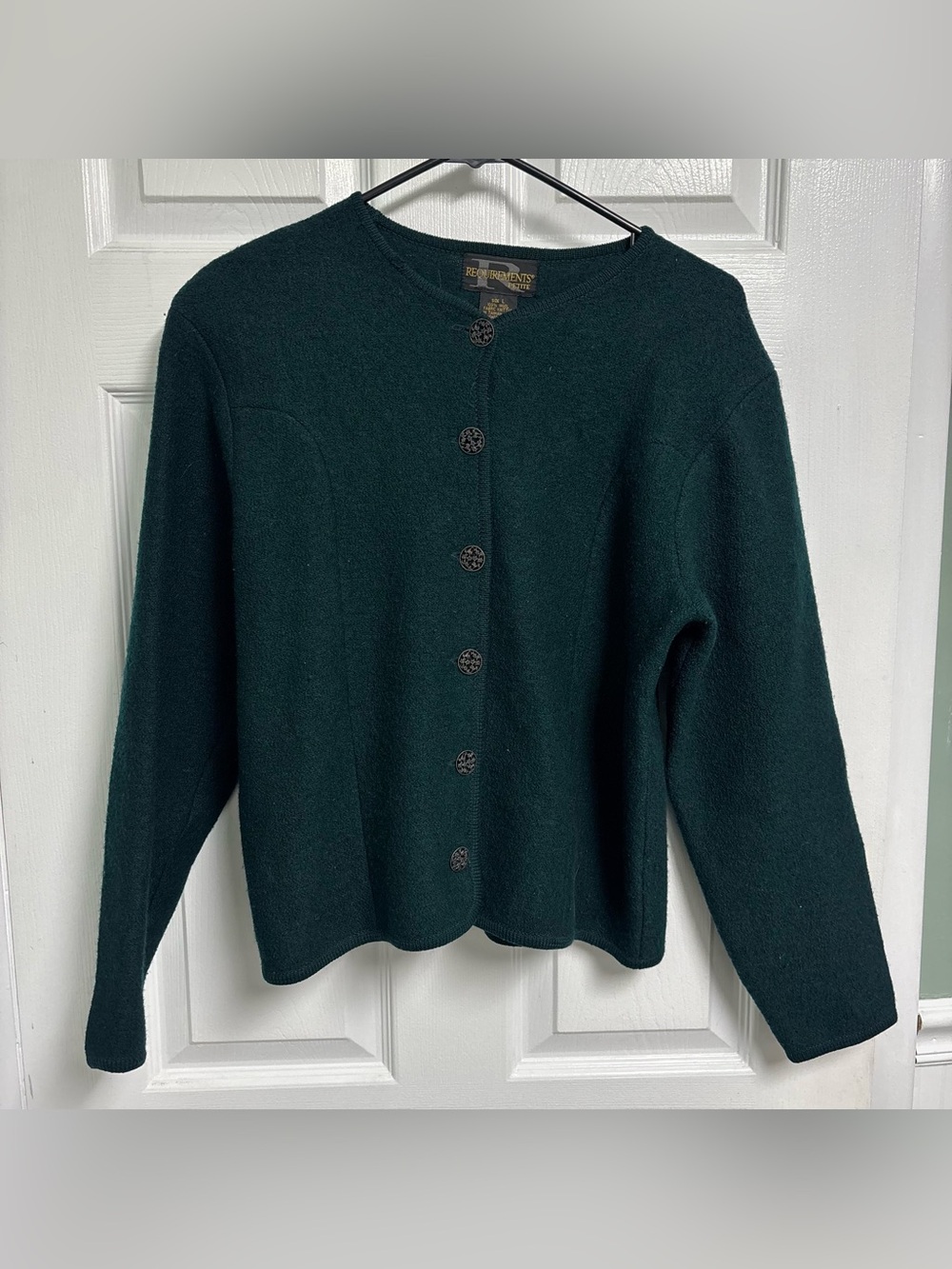 Requirements Petite Vintage Granolagirl Wool Dark Forest Cardigan Women’s Large
